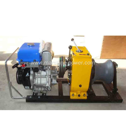 Cable Pulling 1Ton Small Gasoline Capstan Winch